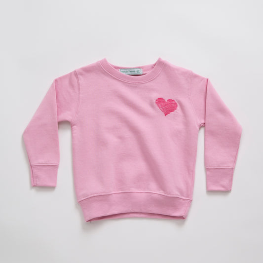 Kids Sweatshirt Heart (pink heart)