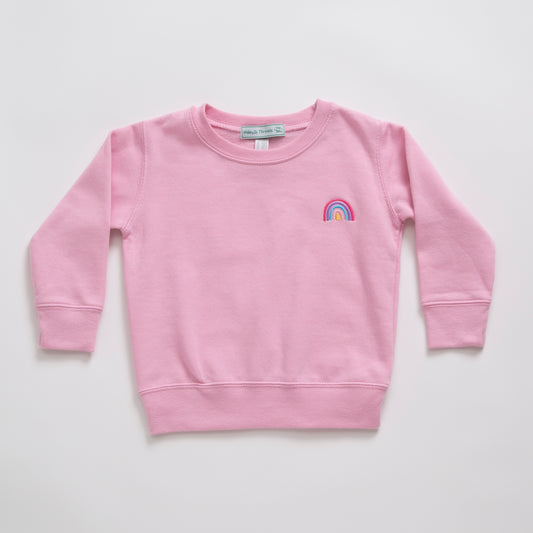 Kids Sweatshirt Rainbow Pink