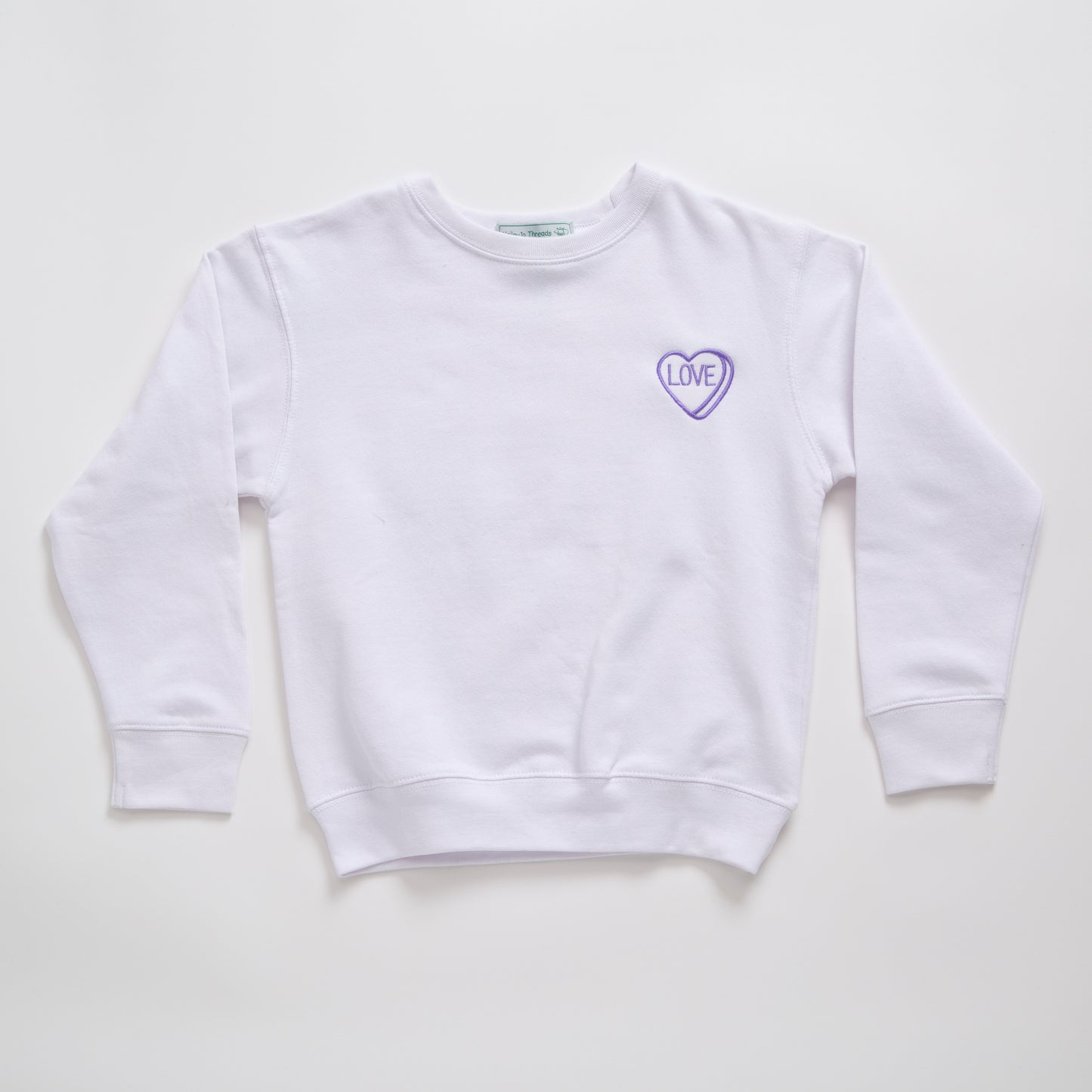 Kids Sweatshirt Lavender Love-Heart